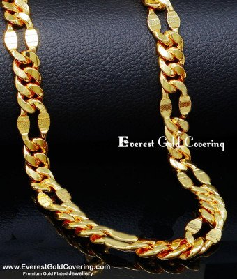 SHN142 - First Quality Gold Plated Heavy Men Gold Chain Designs