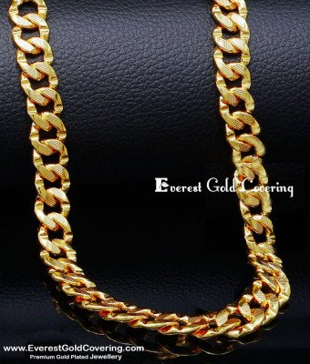 SHN140 - Gold Plated Daily Use Short Gold Chain Design for Men
