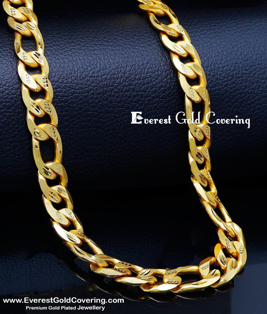 gold plated chain with guarantee, lifetime warranty gold plated chains, lifetime guarantee gold plated jewelry india, 2 gram gold plated chain