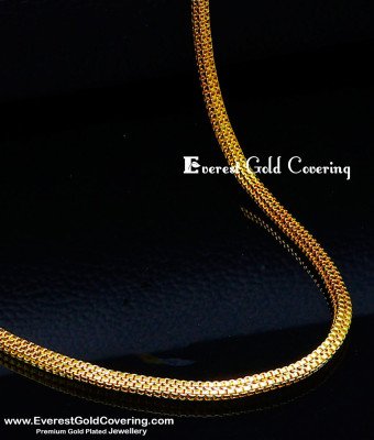SHN117 - Gold Design Square Chain Daily Wear Gold Plated Chain