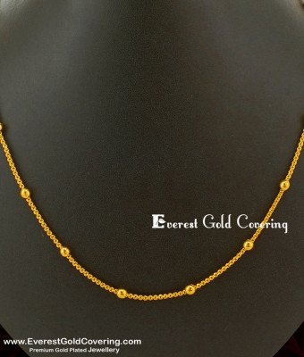 SHN003 – Gold Plated Daily Wear Ball Model Short Chain Design Buy Online