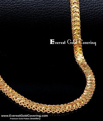 SHN112 - Heart Chain Design New Model Gold Plated Chain for Men