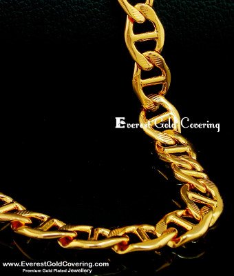 SHN061 - Heavy Thick Cuban Link Chain Gold Plated Chain for Men