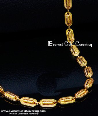 SHN120 - New Model Daily Wear Short Gold Plated Chain for Men