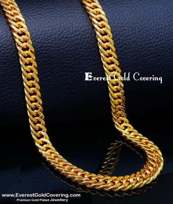 SHN113 - Short Gold Mens Chain Design Gold Plated Jewellery