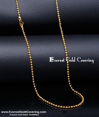 SHN148 - Simple Light Weight Balls Gold Plated Chain for Women