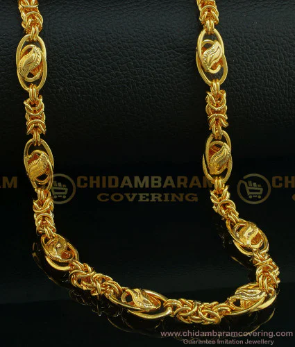 Buy Gold Plated Men’s Wear Heavy Thick One Gram Gold Boys Chain Design