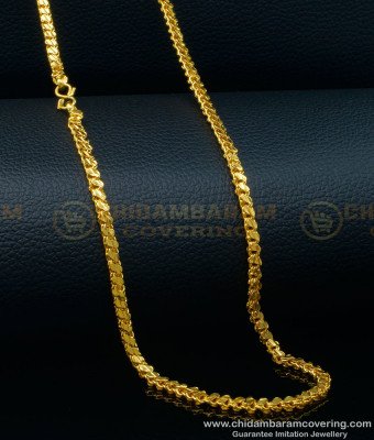 SHN094 - 18 inches Leaf Design One Gram Gold Plated Chain Online