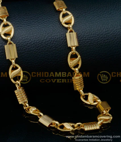Buy Gold Plated Men’s Wear Heavy Thick One Gram Gold Boys Chain Design