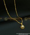 SCHN214 - Unique Big Stone Pendant Design in Gold Plated Jewelry With Small Chain 