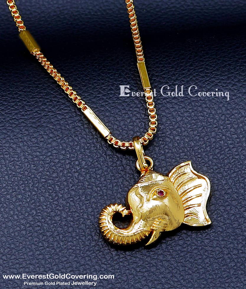 elephant locket gold
