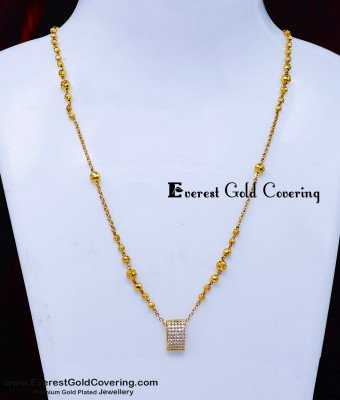 SCHN575 - Unique Modern Gold Pendant Chain Designs for Female