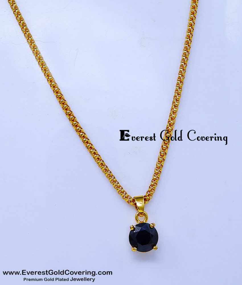 daily use gold simple chain pendant