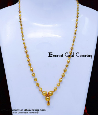SCHN598 - Trendy Daily Wear Gold Balls Chain Necklace for Girls