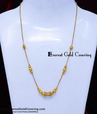 SCHN605 - Elegant American Diamond Pendant Chain for Women