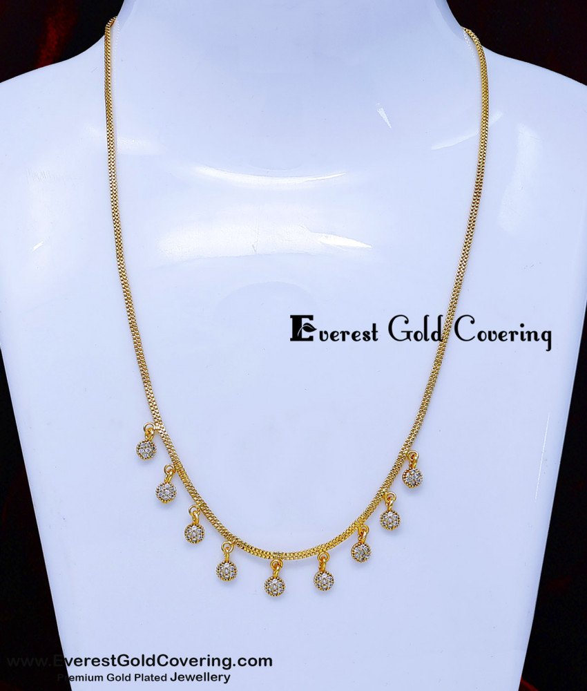Hanging Stone Chain Necklace