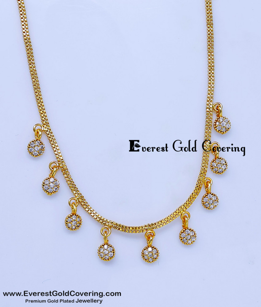 Hanging Stone Chain Necklace