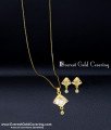daily wear simple gold pendant set