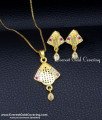 daily wear simple gold pendant set