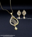 1 gram gold pendant chain set for women