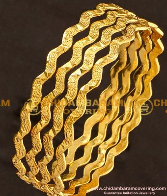 BNG105 - 2.8 Size Daily Wear Ligntweight Neli Bangles Design Set Of 4 Pcs for Women