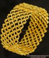 BNG220 - 2.8 Size One Gram Gold Screw Type Gold Inspired Zig Zag Design Single Kada Bangle 