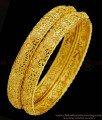 BNG334 - 2.6 Size Special Gold Design One Gram Gold Plated Guaranteed Bangles for Wedding 