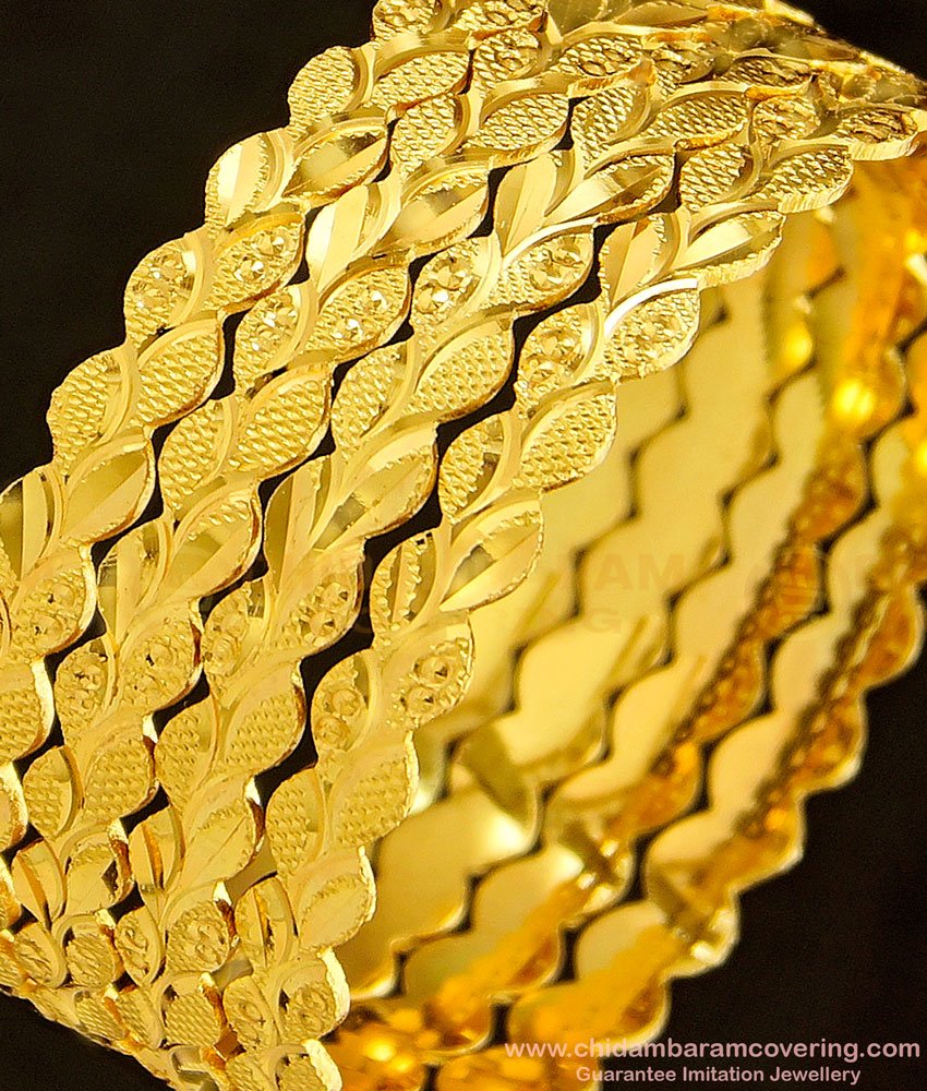 BNG361 - 2.8 Size New Model Leaf Patter Designer Guaranteed Bangles for Women 