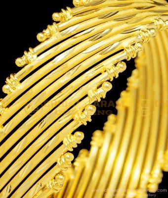 BNG403 - 2.4 Size New Pattern Forming Gold Designer Guarantee Single Kada Bangle for Wedding