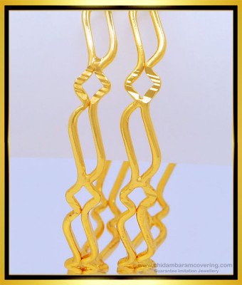 BNG456 - 2.8 Size New Model Real Gold Color One Gram Gold Daily Wear Strong Bangles for Women 