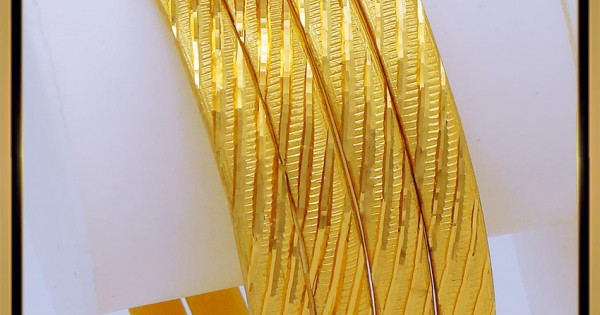 Buy Gold Pattern 4 Bangles 1 Gram Gold Plated Bangles Online Shopping