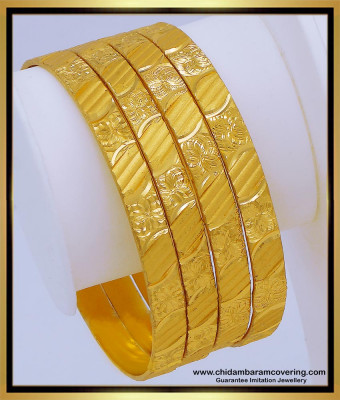 BNG632 - 2.8 Size South Indian 1 Gram Gold Plated Bangles Online Shopping 