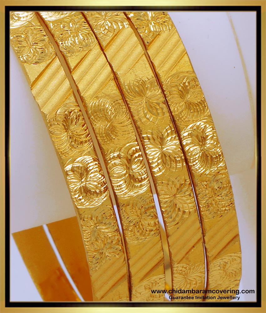 Plain Gold Bangles Design 