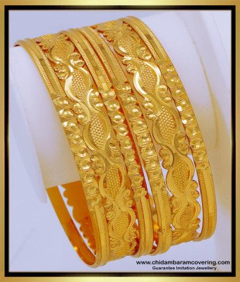 BNG663 - 2.4 Size South Indian Bridal Jewellery Bangle Designs