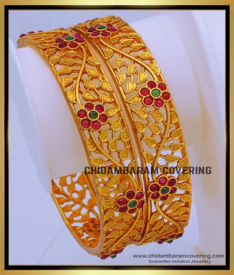 BNG690 -2.8 Size Modern Antique Gold Bangles Designs for Ladies