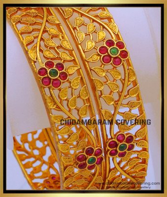 BNG690 -2.8 Size Modern Antique Gold Bangles Designs for Ladies