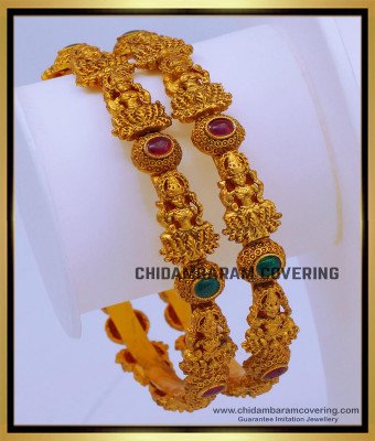 BNG697 -2.8 Size First Quality Antique Temple Jewellery Bangles Set Online