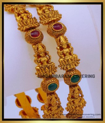 BNG697 -2.8 Size First Quality Antique Temple Jewellery Bangles Set Online