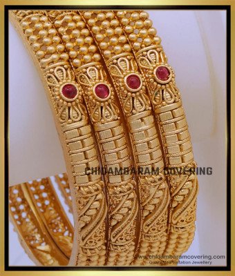 BNG699 -2.8 Size Premium Quality Antique Nagas Bangles Online