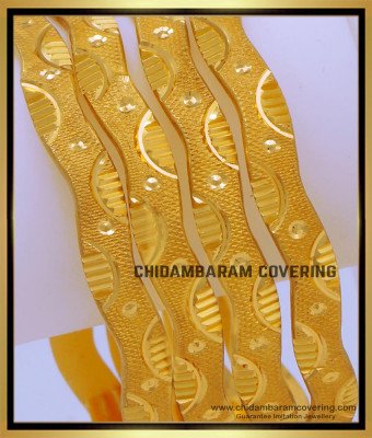 BNG702 - 2.4 Size Gold Look 1 Gram Gold Plated Bangles Online Shopping