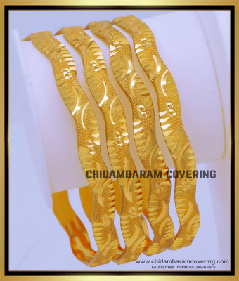 BNG703 - 2.4 Size Daily Wear Bangles Design Gold Plated Bangles Set