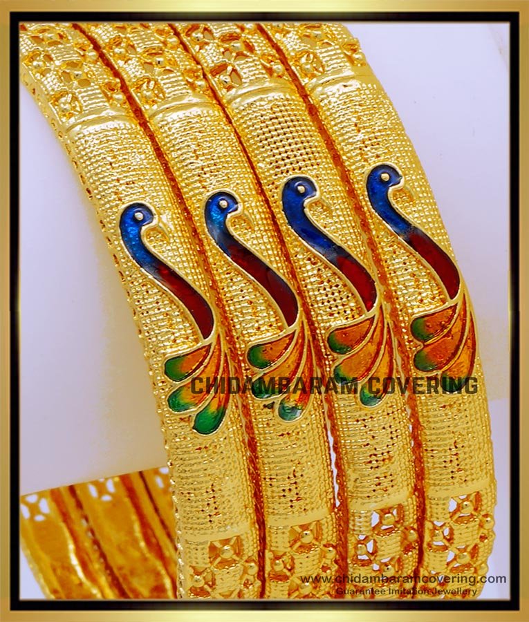 Beautiful Peacock Design One Gram Gold Online 
