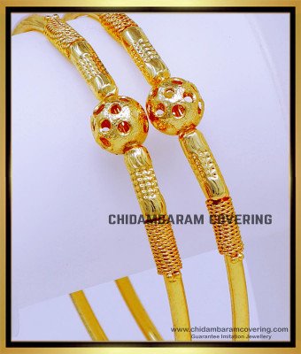 BNG757 - 2.8 Size 1 Gram Gold Bangles Daily Wear Simple Design Online