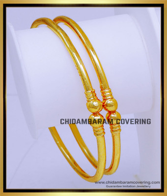 BNG764 - 2.8 Size 1 Gram Gold Women Gold Kappu Bangles for Daily Use 