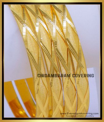BNG791 - 2.8 Size Traditional Bangles Design 4 Pieces Set Bangles 