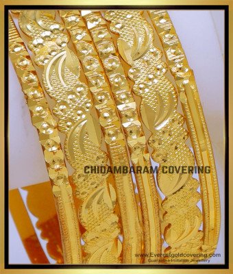 BNG795 - 2.10 Size Daily Use Gold Bangles Design Artificial Bangles Set