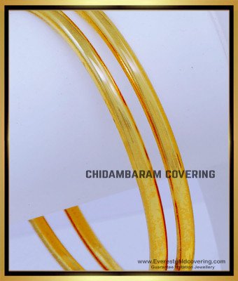 BNG830 - 2.4 Impon Kambi Design Gold Plated Bangles for Daily Use