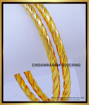 BNG831 - 2.8 Impon Twisted Bangle Guaranteed Gold Plated Bangles
