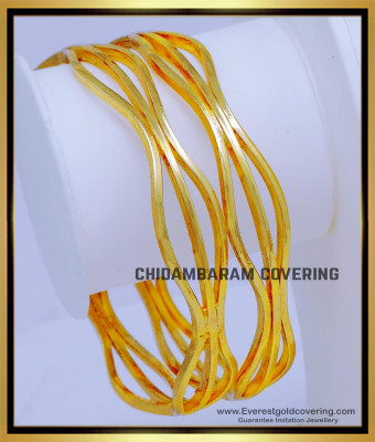 BNG832 - 2.8 New Impon Plain Daily Wear Gold Bangle Design Latest
