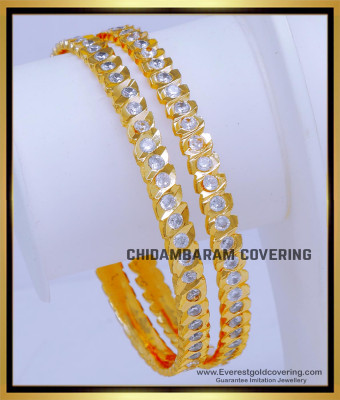BNG837 - 2.8 First Quality Impon Stone Gold Bangle Design Latest